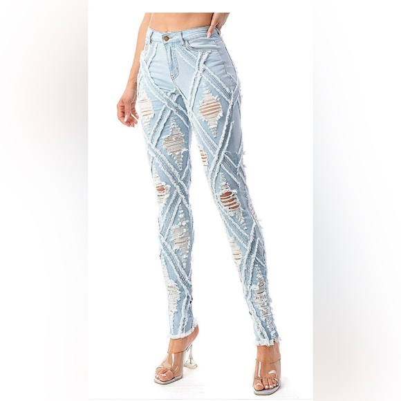 Purple candy jeans denim design skinny stretch #76